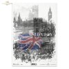 London, cities, background, inscriptions, Big Ben, monuments of London, Thames 